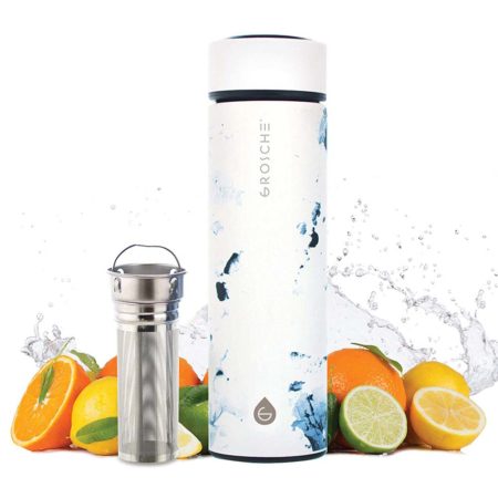 Travel Tea Infuser White Marble